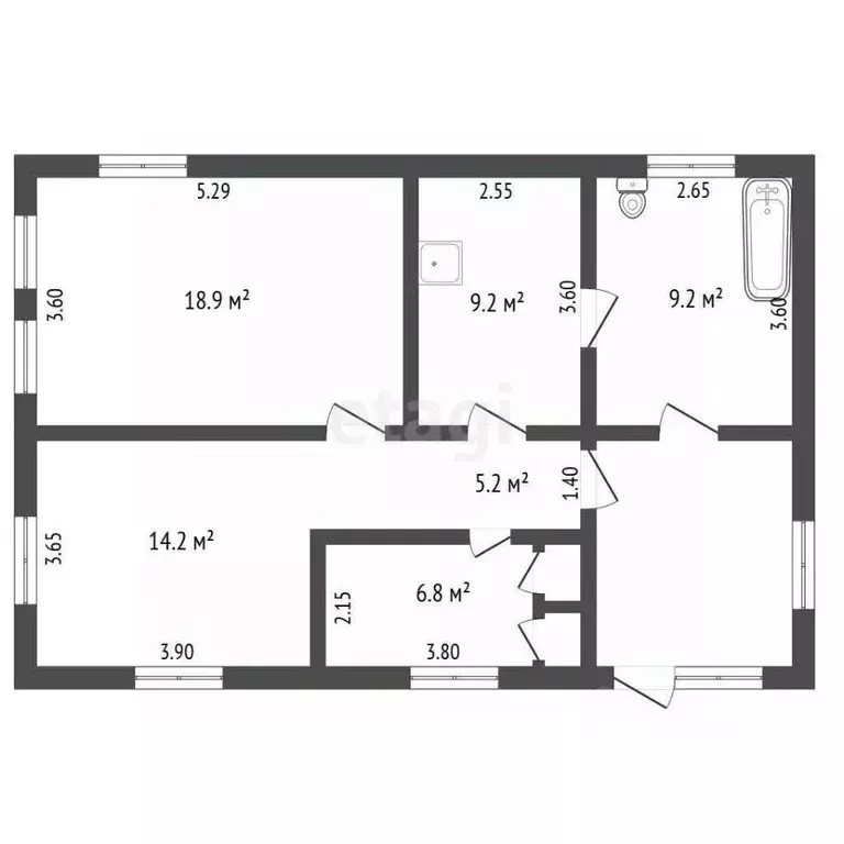 Дом в Воронежская область, Поворино ул. Крупской, 30 (90 м) - Фото 0