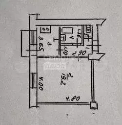 1-к. квартира, 32,3 м, 3/3 эт. - Фото 0