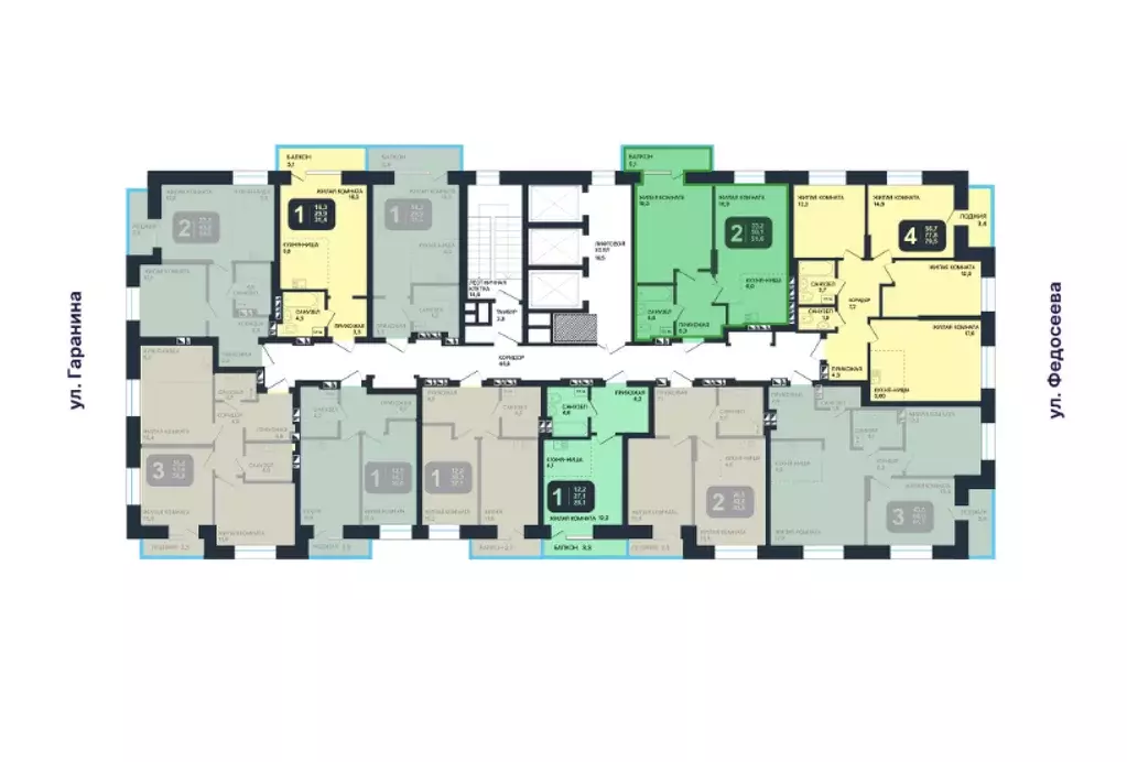 2-к кв. Новосибирская область, Новосибирск ул. Гаранина, 33/6 (43.8 м) - Фото 1