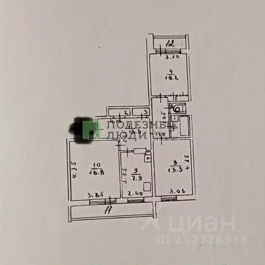 3-к кв. Астраханская область, Астрахань Краснодарская ул., 45 (68.0 м) - Фото 2