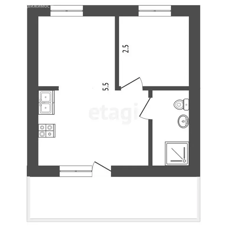 Дом в Перовское сельское поселение, село Ключи (41.8 м) - Фото 1