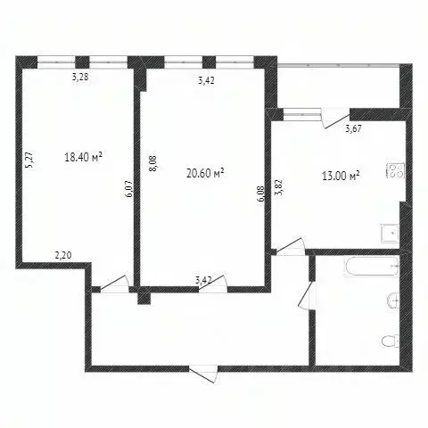 2-к кв. Белгородская область, Белгород ул. Буденного, 17в (70.0 м) - Фото 1