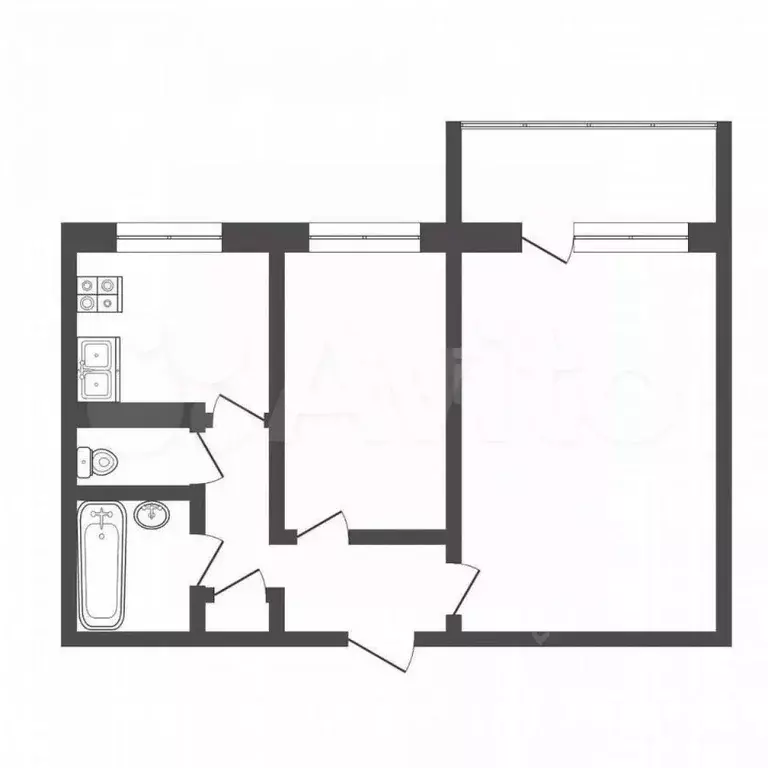 2-к кв. Тверская область, Тверь бул. Гусева, 47к1 (49.8 м) - Фото 2