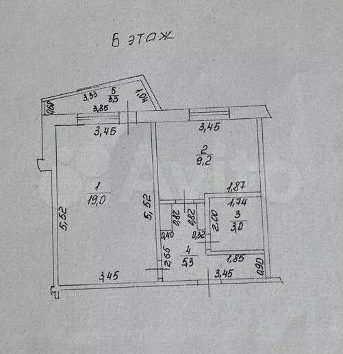 1-к. квартира, 40 м, 6/9 эт. - Фото 0