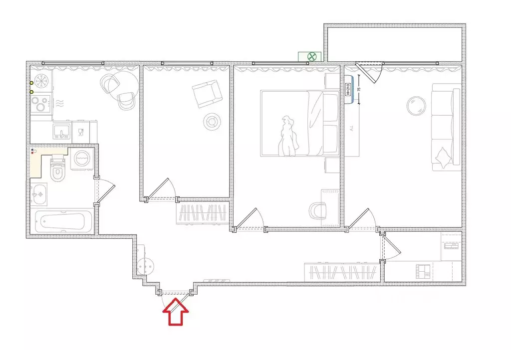 3-к кв. Москва ул. Героев Панфиловцев, 15К4 (60.0 м) - Фото 2