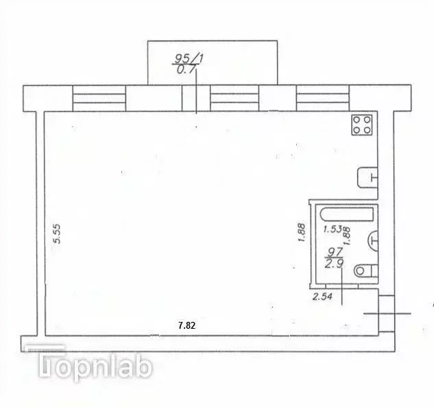 1-к кв. Татарстан, Казань Университетская ул., 5/37 (42.2 м) - Фото 2