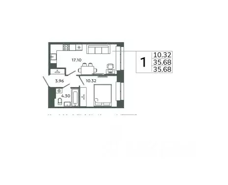 1-к кв. Ленинградская область, Ломоносовский район, Аннинское ... - Фото 1