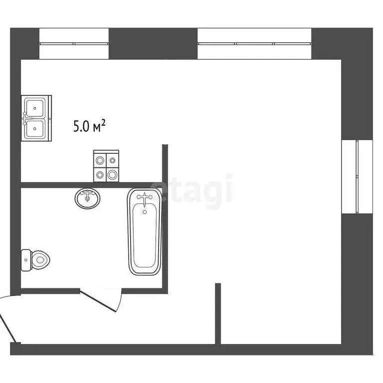 Квартира-студия: Москва, Нагатинская улица, 33 (30.5 м) - Фото 1