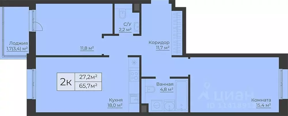 2-к кв. Ярославская область, Рыбинск Западный п/р, Малиновский Квартал ... - Фото 0