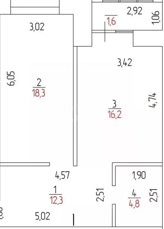 2-к кв. Оренбургская область, Оренбург Уральская ул., 2/16 (39.0 м) - Фото 2