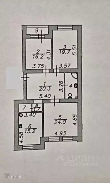 3-к кв. Астраханская область, Астрахань ул. Власова, 6 (106.0 м) - Фото 2