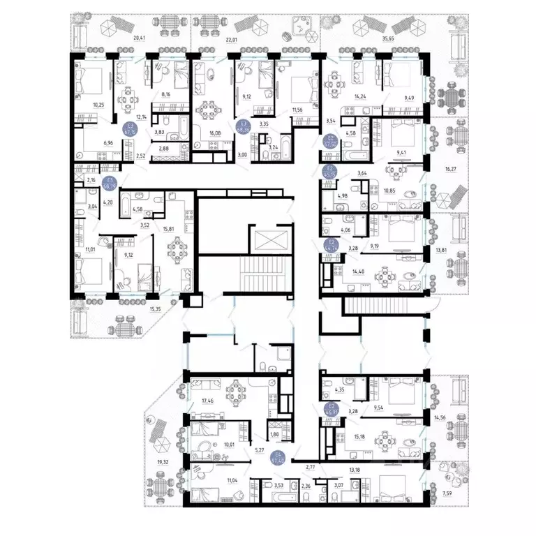 2-к кв. Рязанская область, Рязань 9-10-й кв-л,  (68.79 м) - Фото 1