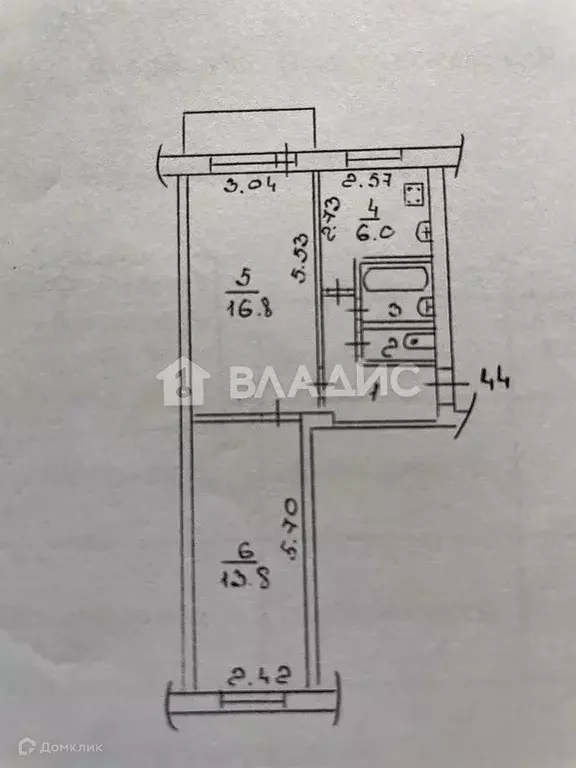 Продаётся 2-к квартира, 44 м - Фото 0