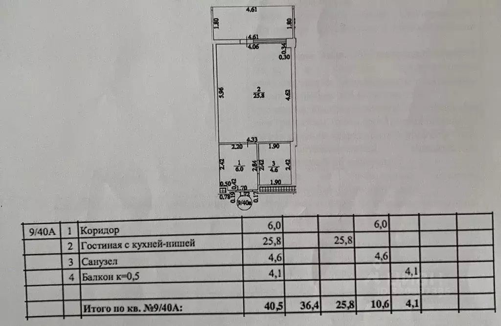 Студия Севастополь ул. Парковая, 7 (44.0 м) - Фото 2