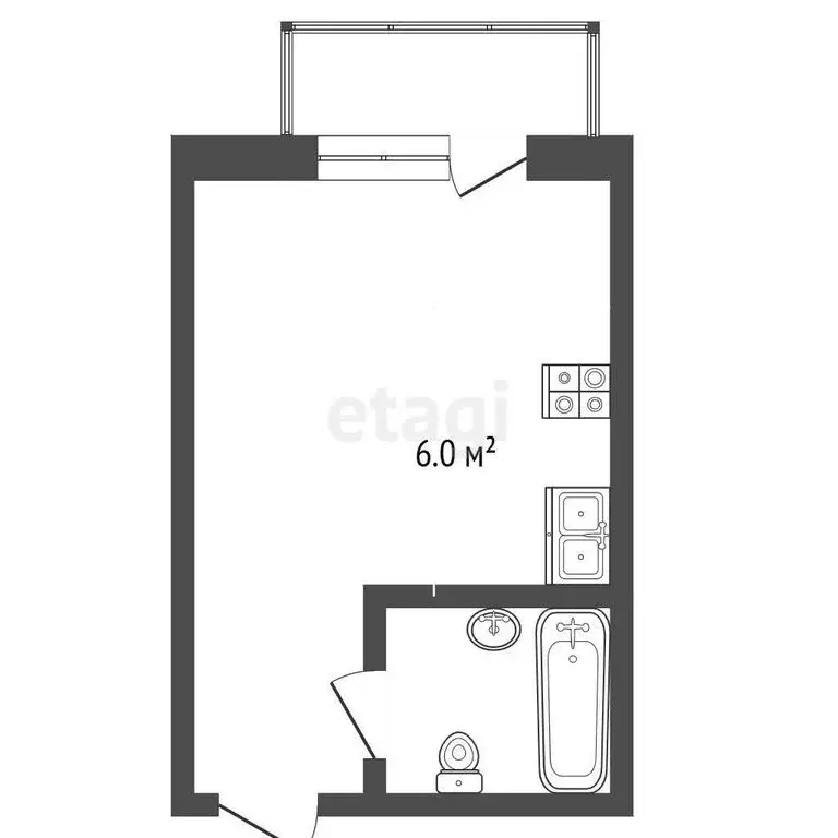 Квартира-студия: Анапа, Северная улица, 9Бк2 (26 м) - Фото 0