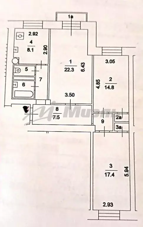 3-к кв. Москва ул. Бориса Галушкина, 25 (82.3 м) - Фото 1