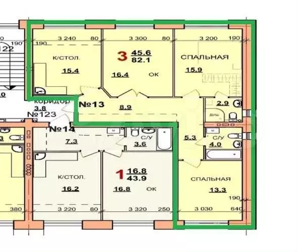 3-к. квартира, 84 м, 5/6 эт. - Фото 0