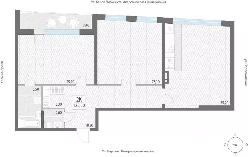 3-к кв. Свердловская область, Екатеринбург ул. Первомайская, 7 (125.5 ... - Фото 0