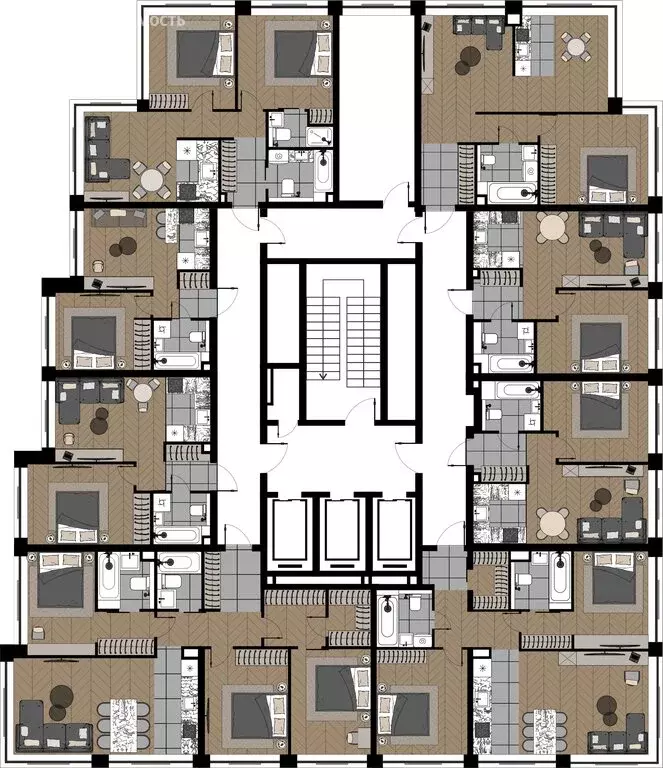 2-комнатная квартира: Москва, улица Берзарина, 37 (38.48 м) - Фото 1