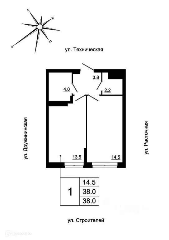 Продаётся 1-к квартира, 36.9 м - Фото 0