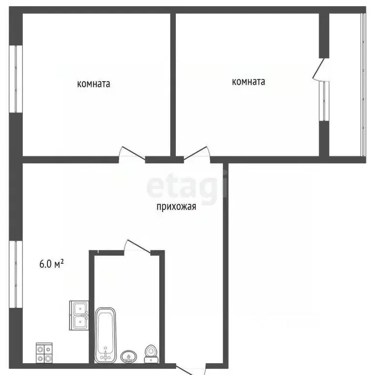 2-к кв. Саратовская область, Балашов ул. Титова, 17А (47.1 м) - Фото 2
