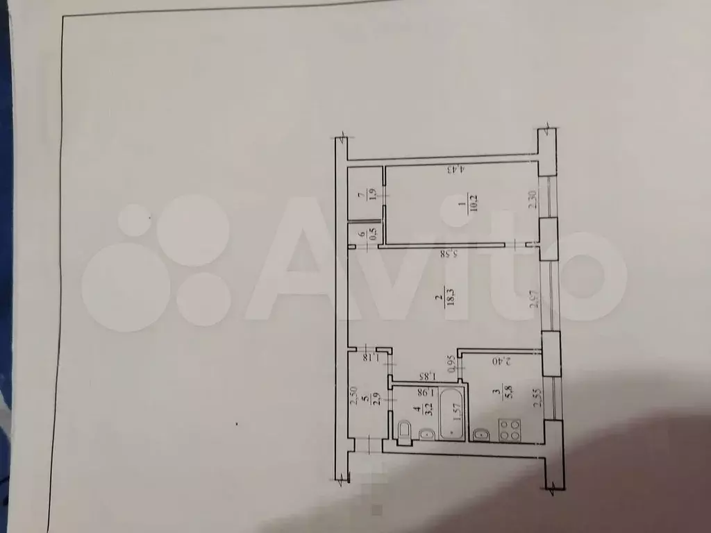 2-к. квартира, 43 м, 1/5 эт. - Фото 0