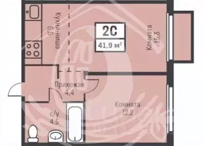 2-к кв. Алтайский край, Барнаул ул. Сергея Семенова, 27к2 (42.0 м) - Фото 1