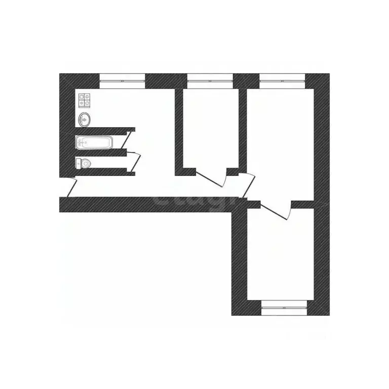 3-к кв. Смоленская область, Дорогобуж ул. Ленина, 75 (58.5 м) - Фото 0
