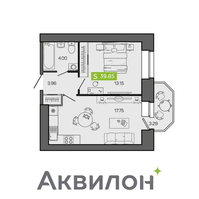 1-к кв. Архангельская область, Северодвинск ул. Ломоносова, 79к3 ... - Фото 0