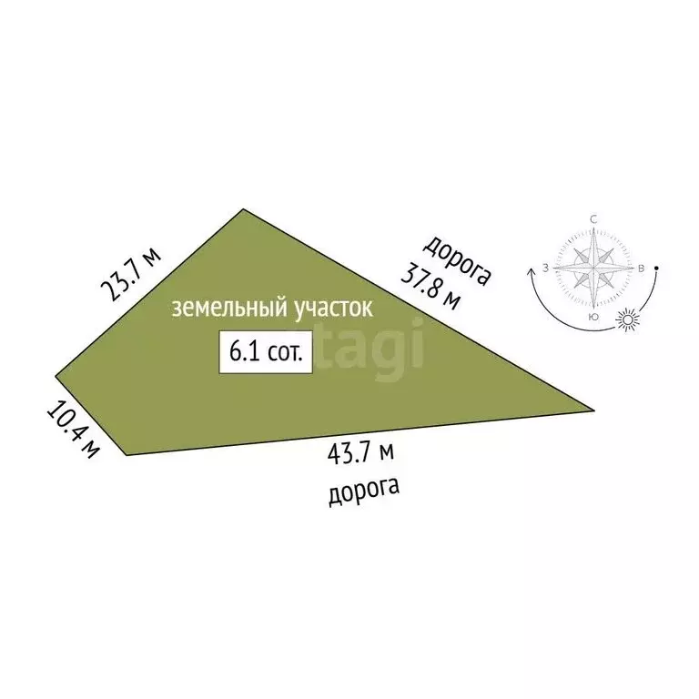 Участок в Перовское сельское поселение, село Ключи, Акатуйская улица ... - Фото 1