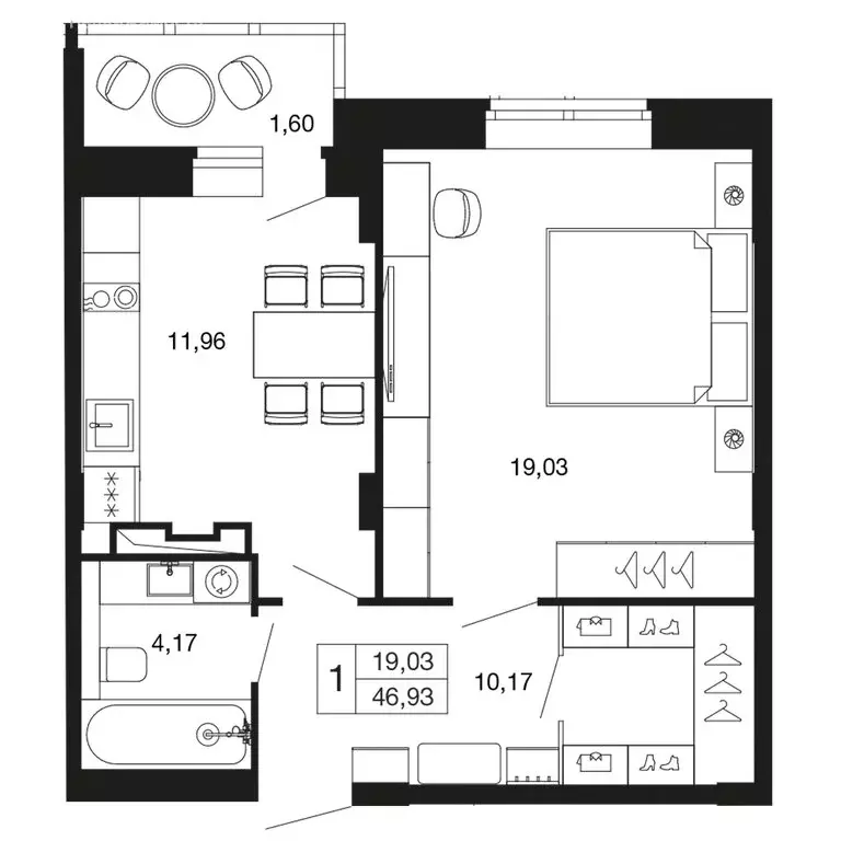 1-комнатная квартира: Апрелевка, жилой комплекс Времена Года, к12 ... - Фото 1