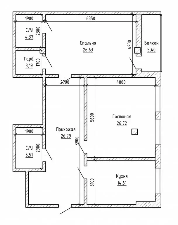 3-комнатная квартира: Нальчик, улица Биттирова, 123 (120 м) - Фото 1