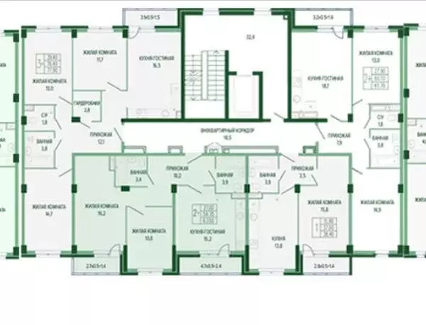 2-к кв. Краснодарский край, Краснодар Круговая ул., 4/1к3 (65.0 м) - Фото 2