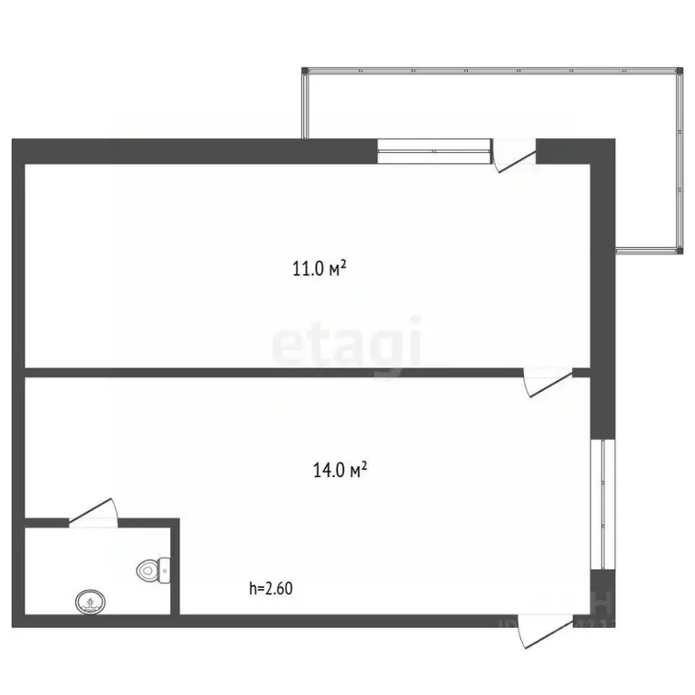 Офис в Севастополь ул. Бориса Михайлова, 5В (27 м) - Фото 2