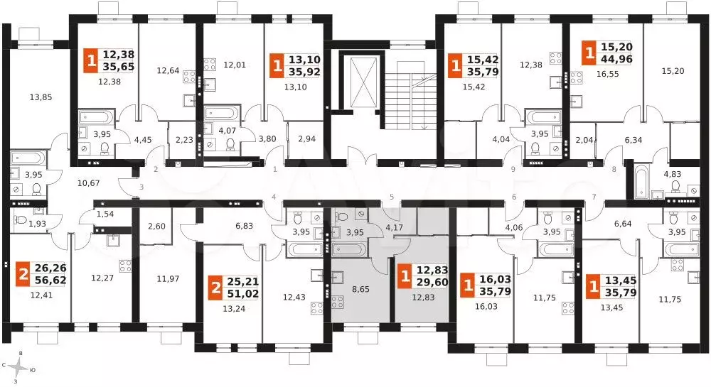 1-к. квартира, 29,6 м, 2/3 эт. - Фото 1