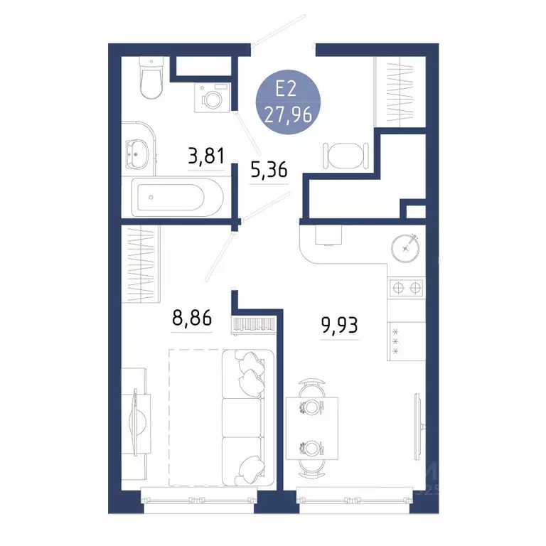 1-к кв. Рязанская область, Рязанский муниципальный округ, с. Дядьково ... - Фото 1