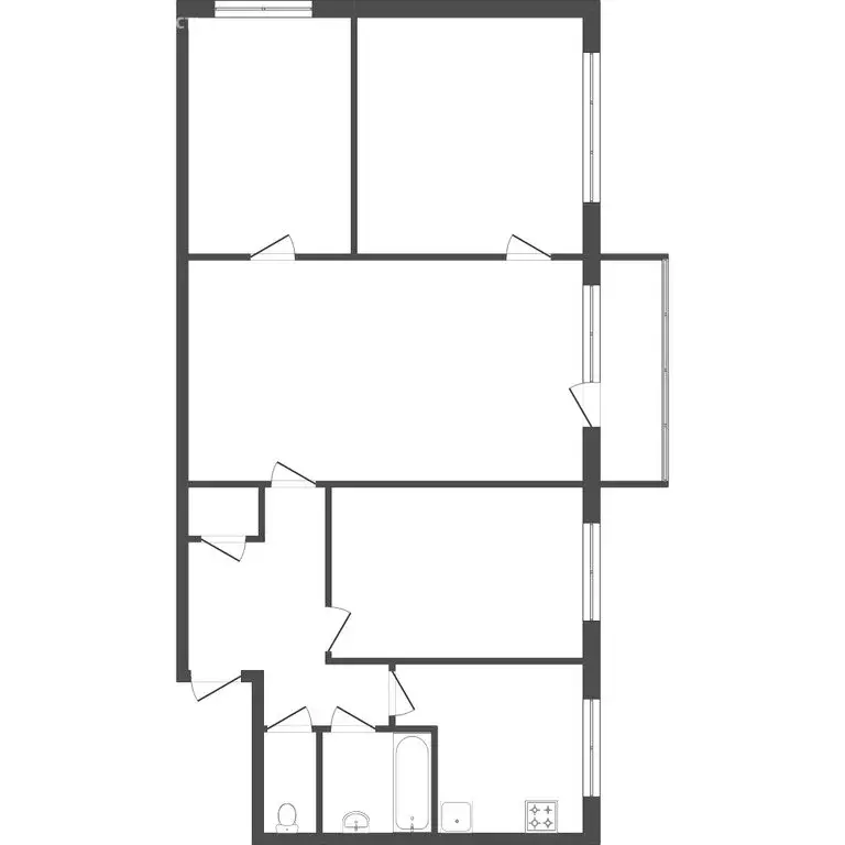 3-комнатная квартира: Омск, Ялтинская улица, 49 (89 м) - Фото 0