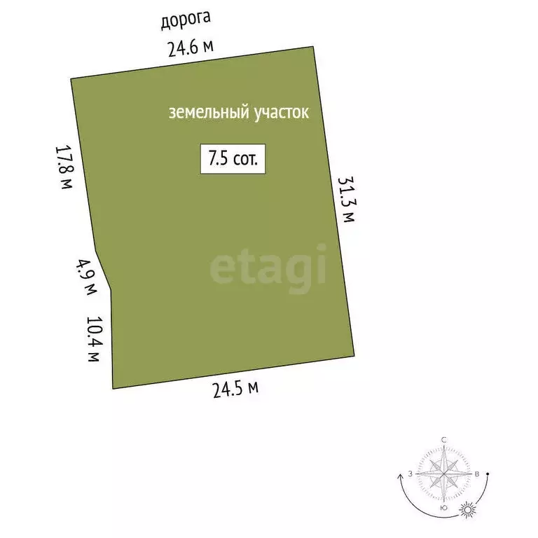 Участок в Вишенное, улица Дружбы (7.5 м) - Фото 0