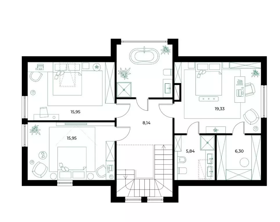 Дом в деревня Булатово, КП Резиденция Булатово, 180 (180 м) - Фото 2