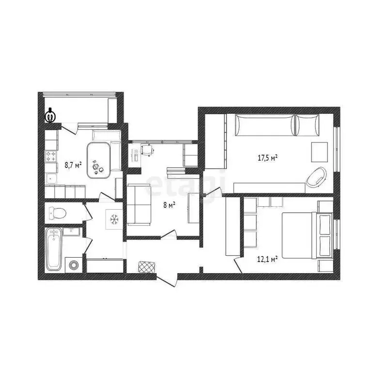 3-комнатная квартира: Белгород, бульвар Юности, 29 (63.6 м) - Фото 1