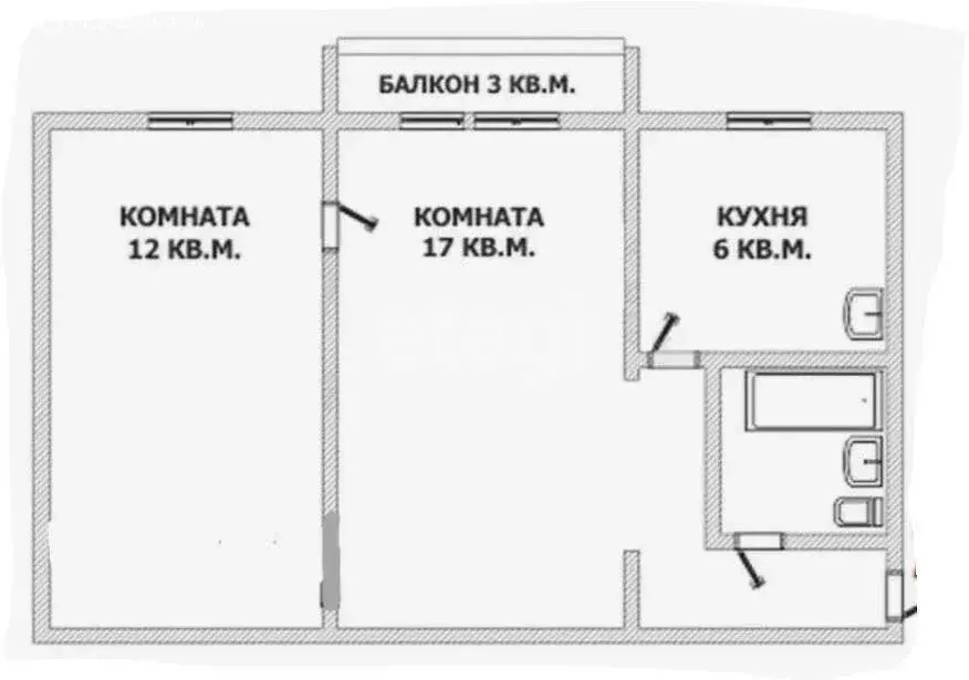 2-комнатная квартира: Тула, улица Кутузова, 15 (44.2 м) - Фото 0