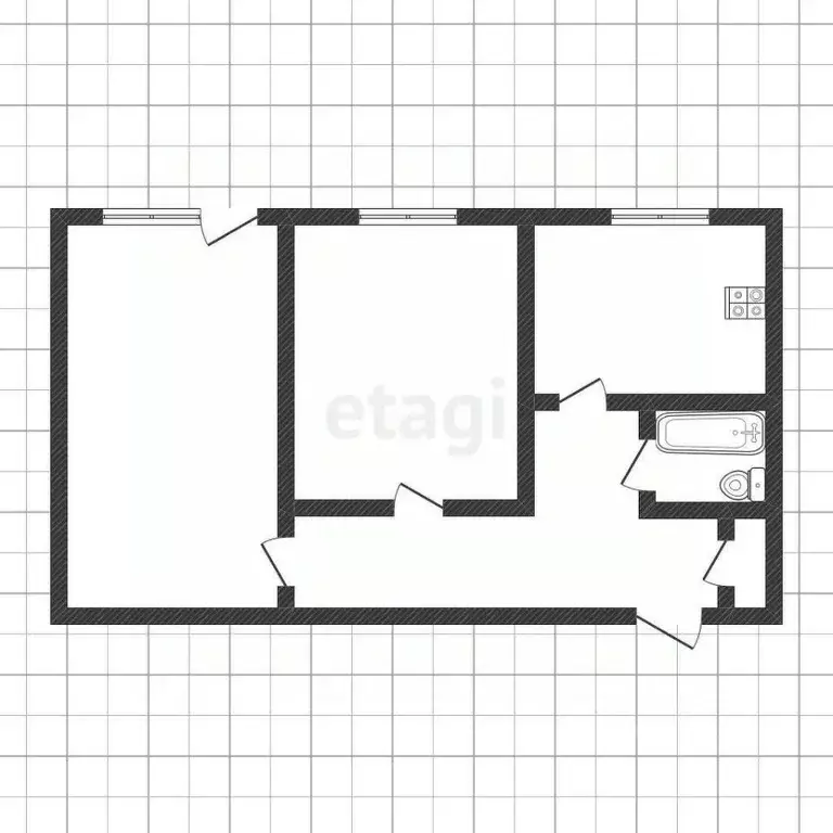 2-к кв. Смоленская область, Ярцево ул. Энтузиастов, 27 (41.2 м) - Фото 1