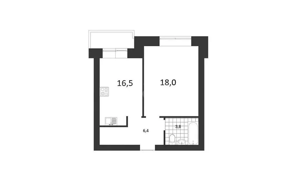 1-комнатная квартира: Тверь, Волоколамский проспект, 25к1 (47.7 м) - Фото 1