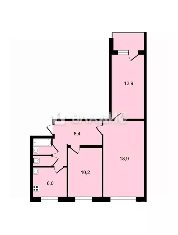 3-к кв. Москва Новочеркасский бул., 26 (59.3 м) - Фото 2