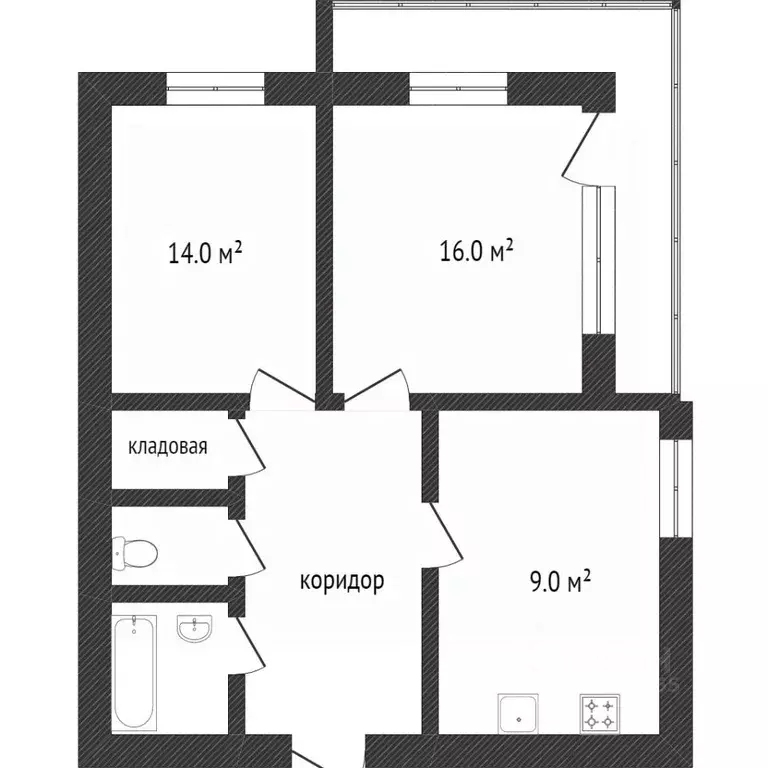 2-к кв. Челябинская область, Миасс ул. Степана Разина, 4 (48.6 м) - Фото 1
