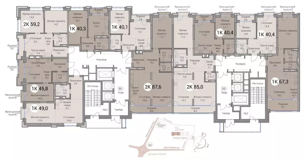 3-к кв. Новосибирская область, Новосибирск Овражная ул., 2А (87.6 м) - Фото 1