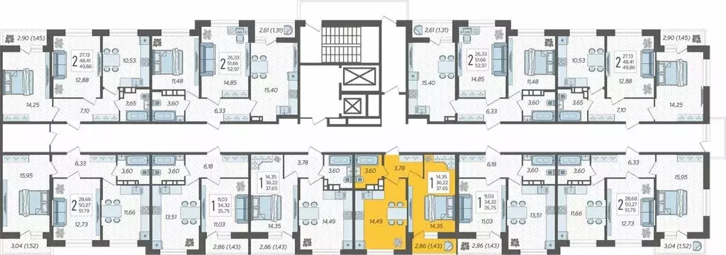 1-комнатная квартира: Краснодар, жилой комплекс Смородина (37.65 м) - Фото 1