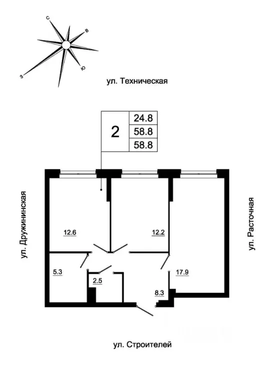 2-к кв. Свердловская область, Екатеринбург Сортировочный жилрайон, ... - Фото 1