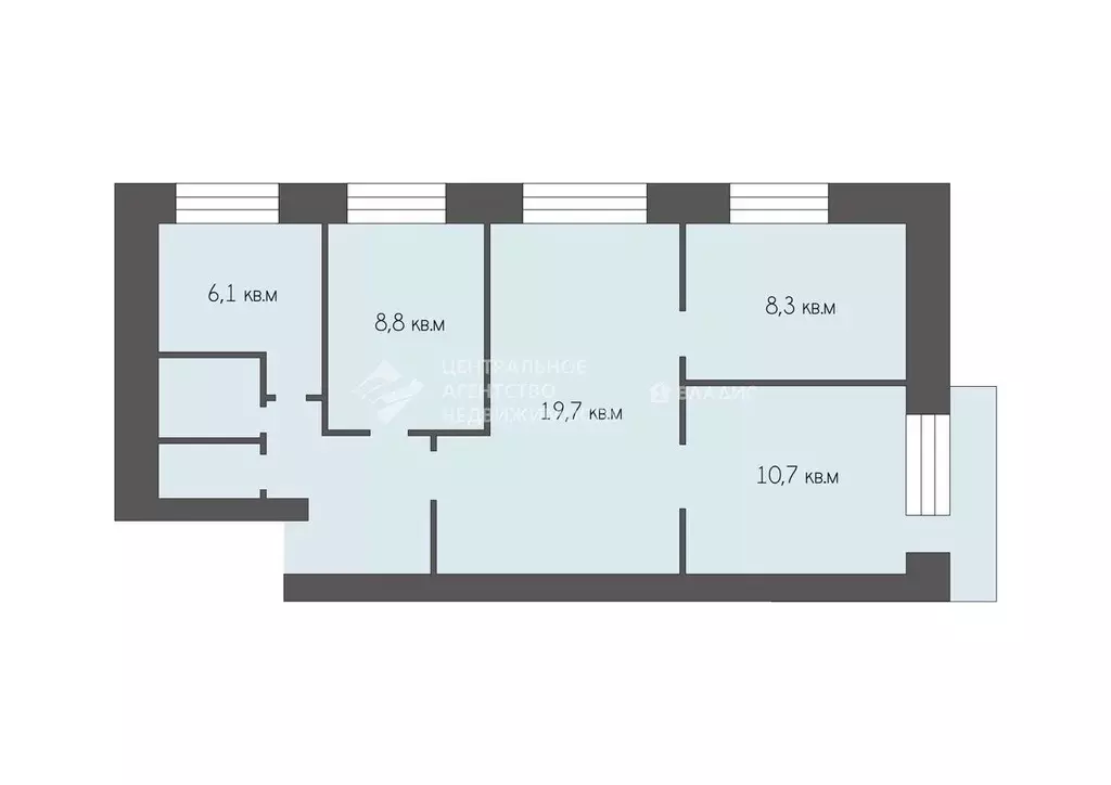 4-к кв. Рязанская область, Рыбное Юбилейная ул., 2 (59.8 м) - Фото 2
