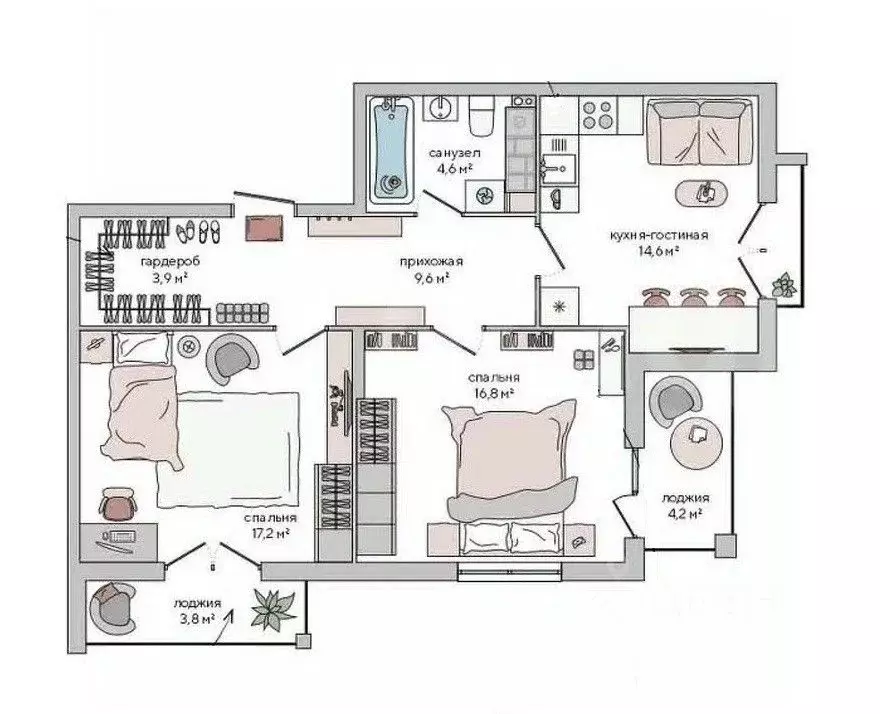 2-к кв. Крым, Судак ул. Инициативных, 80 (70.7 м) - Фото 1